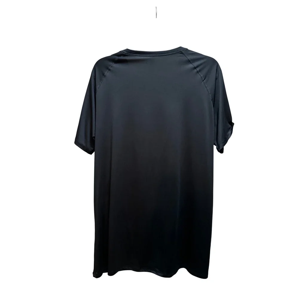 Adidas Mens‎ Performance Training T-Shirt Black Short Sleeve Crew Neck Raglan L